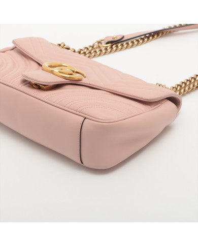 Gucci GG Marmont Leather Chain shoulder bag Pink Ref 443497, Accueil, Gucci GG Marmont Leather Chain shoulder bag Pink Ref 44349