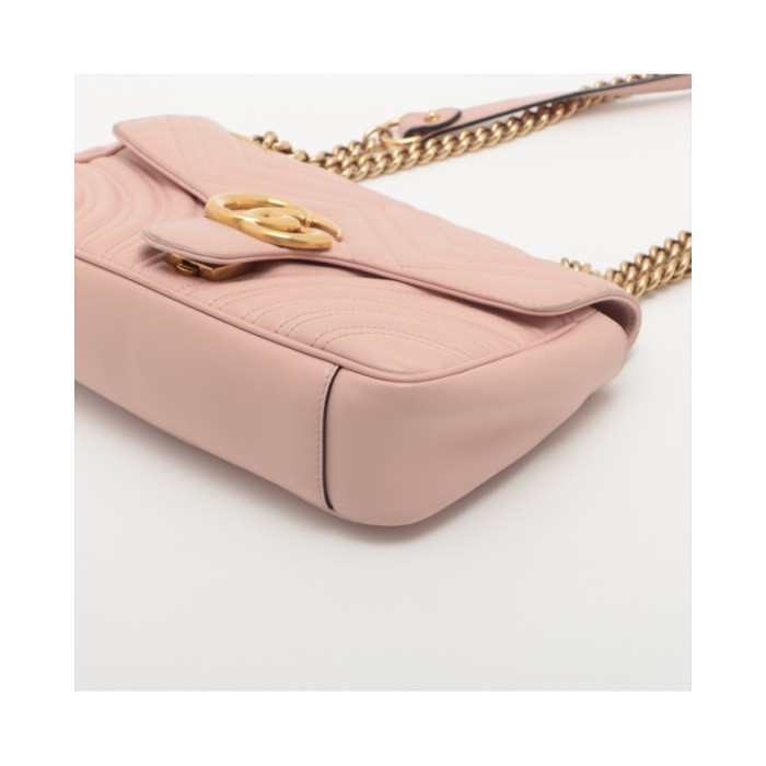 Gucci GG Marmont Leather Chain shoulder bag Pink Ref 443497, Accueil, Gucci GG Marmont Leather Chain shoulder bag Pink Ref 44349