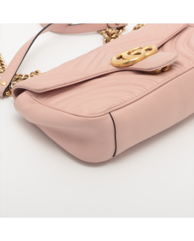 Gucci GG Marmont Leather Chain shoulder bag Pink Ref 443497, Accueil, Gucci GG Marmont Leather Chain shoulder bag Pink Ref 44349