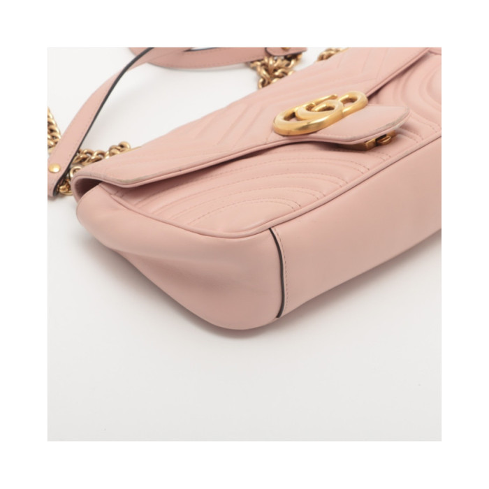 Gucci GG Marmont Leather Chain shoulder bag Pink Ref 443497, Accueil, Gucci GG Marmont Leather Chain shoulder bag Pink Ref 44349