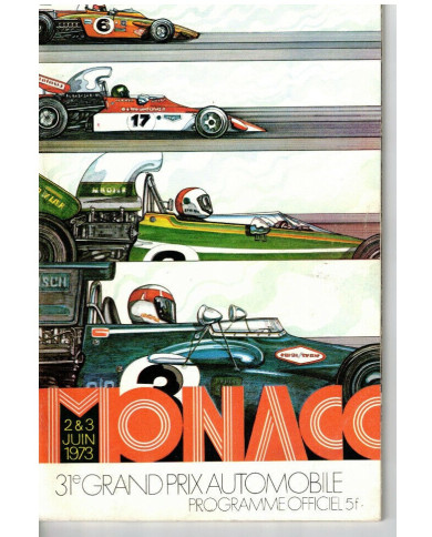Programme 31ème Grand Prix Formule 1 de Monte Carlo 1973, Programmes, Programme 31eme Grand Prix Formule 1 de Monte Carlo 1973
