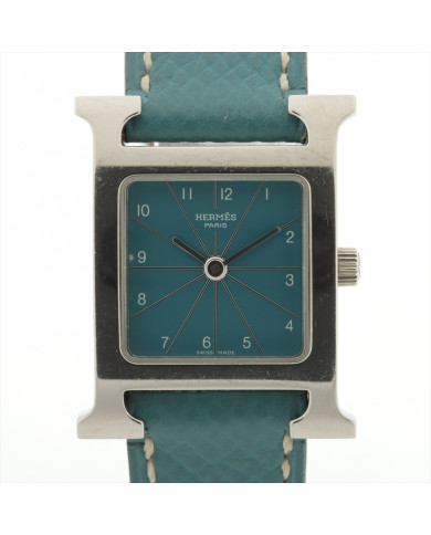 Hermès Heure H mini modèle Ref HH1.210 cadran bleu 21mm, Montres, Hermès Heure H mini modèle Ref HH1.210 cadran bleu 21mm