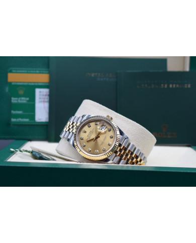 Rolex Datejust 36 Ref 126233 Champagne Diamond Dial - 99 % New - Fullset - 09/2018, Rolex, 

Rolex Datejust 36 Ref 126233 Champa