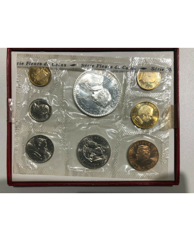 Monaco FDC 1974 Rainier III Franc 8 monnaies, Monnaies, Monaco Rainier III Coffret Fleurs de coins FDC 1974 Monnaie de Paris 8 p