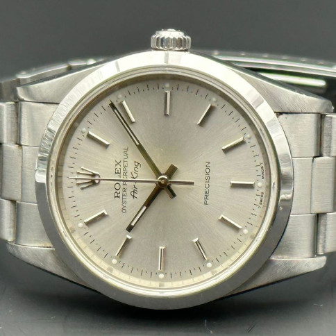 Rolex Air-King Silver dial Ref. 14000 with box and paper 1998