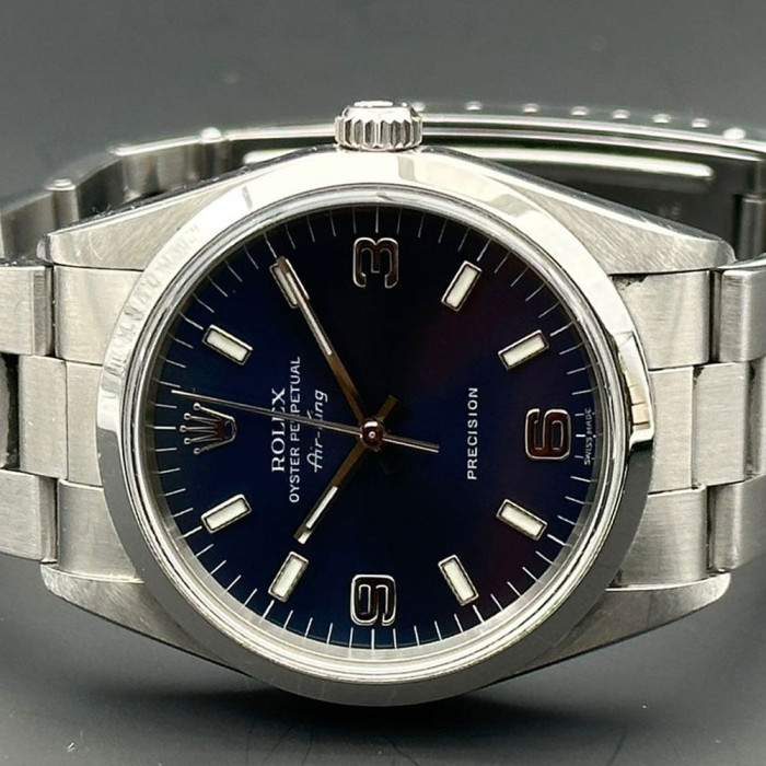 Rolex Air-King Cadran Bleu Ref. 14000 avec  papier 1998