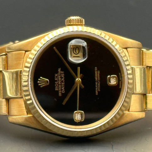 Rolex, Datejust, Ref. 16238 Cadran Onyx avec index diamants vers 1987