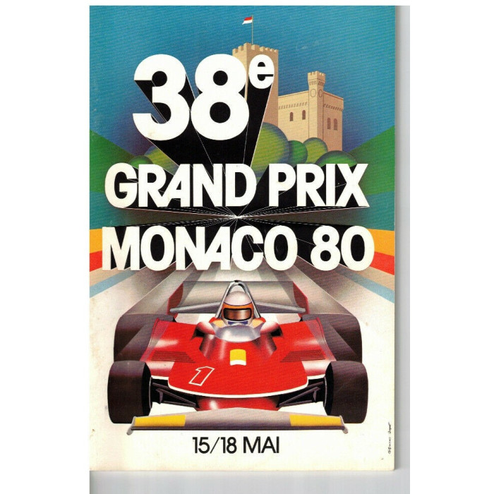 Programme 38eme Grand Prix Formule 1 de Monaco 1980, Programmes, Monaco Programme 38eme Grand Prix Formule 1 de Monte Carlo 1980