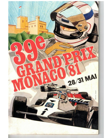 Programme 39eme Grand Prix Formule 1 de Monaco 1981, Programmes, Monaco Programme 39eme Grand Prix Formule 1 de Monte Carlo 1981