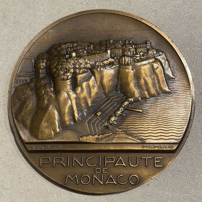 Monaco Médaille Union Philatélique Monégasque 1948 bronze