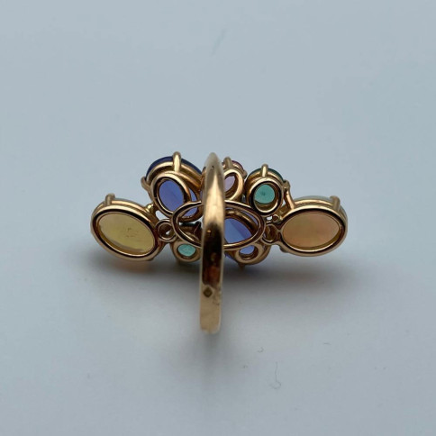 Unsigned, Ring cocktail gold rose 18K