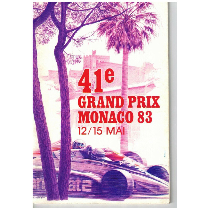 Programme  41eme Grand Prix Formule 1 de Monaco 1983, Programmes, Monaco Programme 41eme Grand Prix Formule 1 de Monte Carlo 198