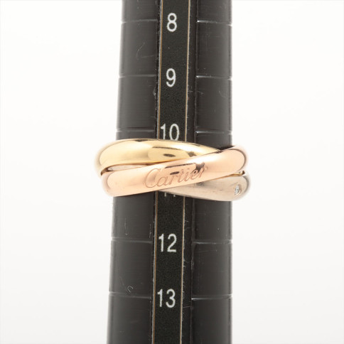 Cartier Trinity 5 diamond ring in 18K yellow, white and pink gold Weight 9.8g Size 51 with box and paper