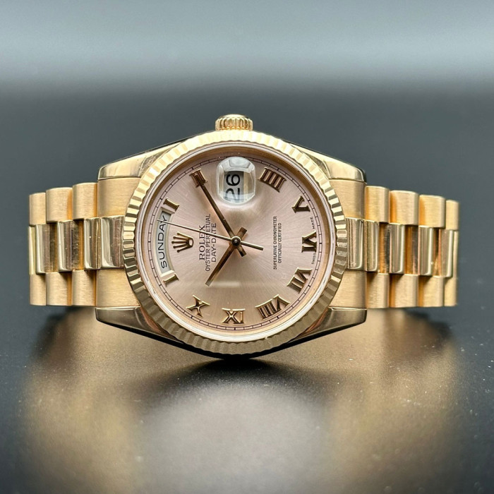 Rolex Day-date Ref 118235 Pink Dial with Paper 2000