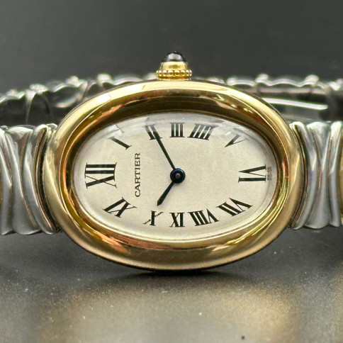 Cartier Baignoire ref 8057910 Stell & Gold full set 1994