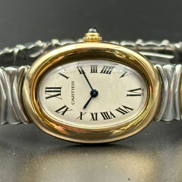 Cartier Baignoire ref 8057910 Or et Acier full set 1994