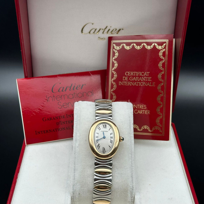 Cartier Baignoire ref 8057910 Stell & Gold full set 1994