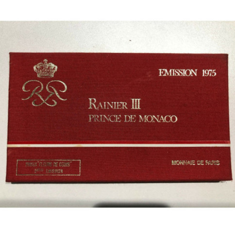 Monaco FDC 1975 Rainier III Franc 7 coins