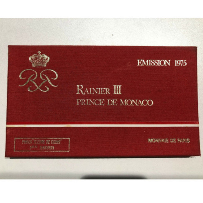 Monaco FDC 1975 Rainier III Franc 7 monnaies