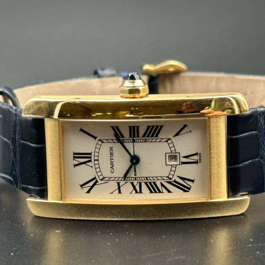 Cartier Tank Am ricaine ref 2483 yellow gold 18k