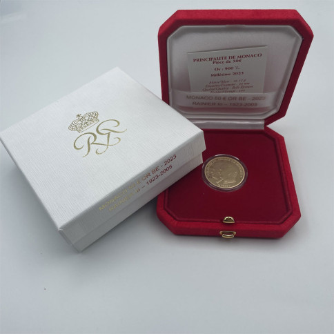 Monaco BE 50 Euro Gold 2023 Rainier III - 1923 - 2005 Centenary