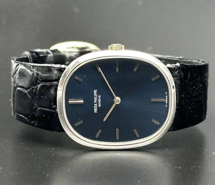 Patek Philippe Golden Ellipse Ref 3748 Cadran Bleu Or Blanc 18K