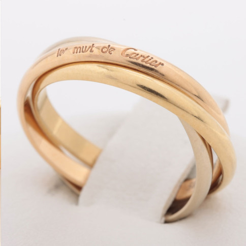 Cartier Mini Trinity ring in 18k gold Weight 3.6g size 50