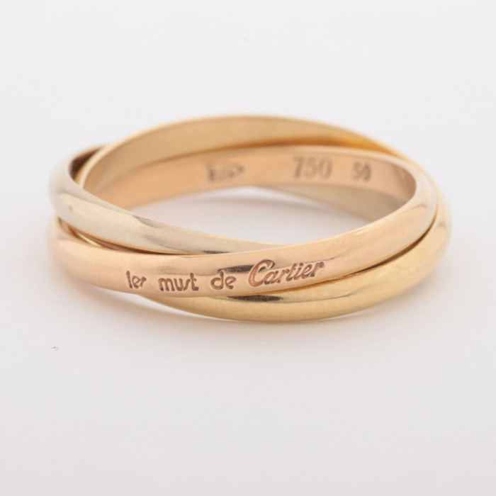 Cartier Mini Trinity ring in 18k gold Weight 3.6g size 50