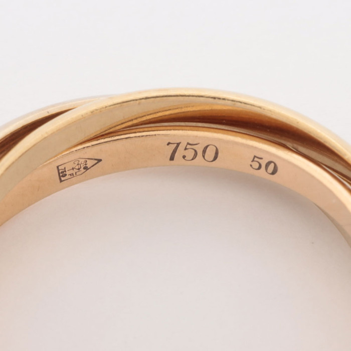 Cartier Mini Trinity ring in 18k gold Weight 3.6g size 50