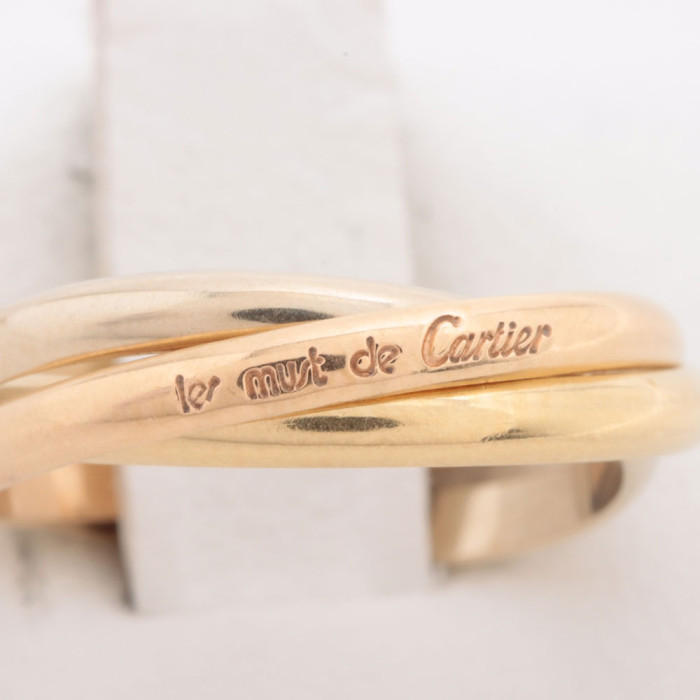 Cartier Mini Trinity ring in 18k gold Weight 3.6g size 50