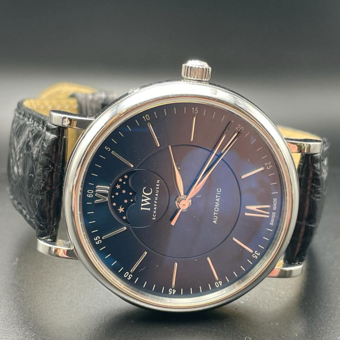 IWC Portofino Automatic Moon phases IW459402 Cadran bleu full set 2022