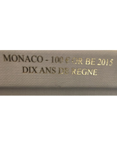 Monaco BE 2015 100 Euro Abert II Gold, Accueil, Monaco BE 2015 100 Euro Gold