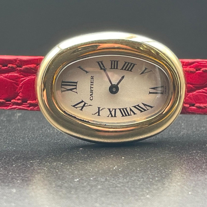 Cartier Mini Baignoire Ref 1960 quartz or 18k avec papier 1995