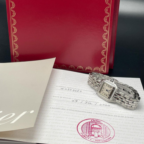 Cartier Panthère Ref 1320 / W25033P5 quartz en Acier avec papier