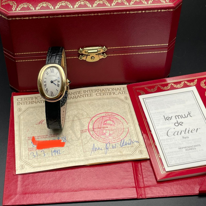 Cartier Baignoire Ref 866044 Yellow Gold 18k Full Set 1992