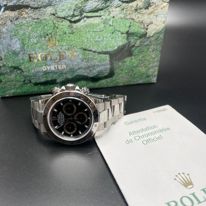 Rolex Daytona Ref. 116520 Black Dial Box & Paper 2004