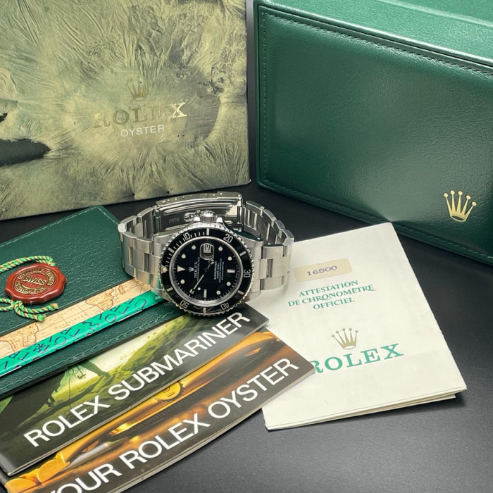 Rolex Submariner Date Triple Zero Ref 168000 full set 1988