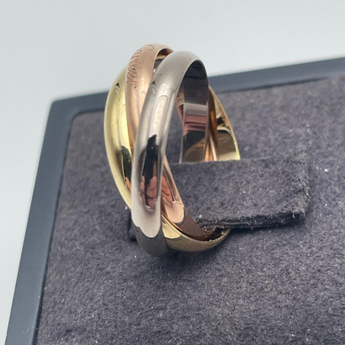 Cartier Mini Trinity ring in 18k gold Weight 5.4g size 53