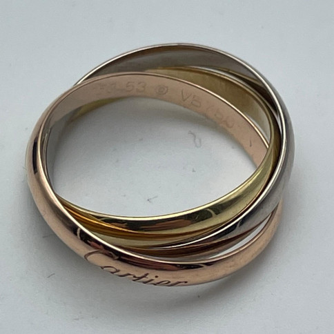 Cartier Bague Mini Trinity en or 18k Poids 5.4g taille 53