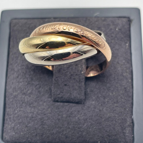 Cartier Trinity Les Must De Cartier ring in 18k gold Weight 8.4g size 53