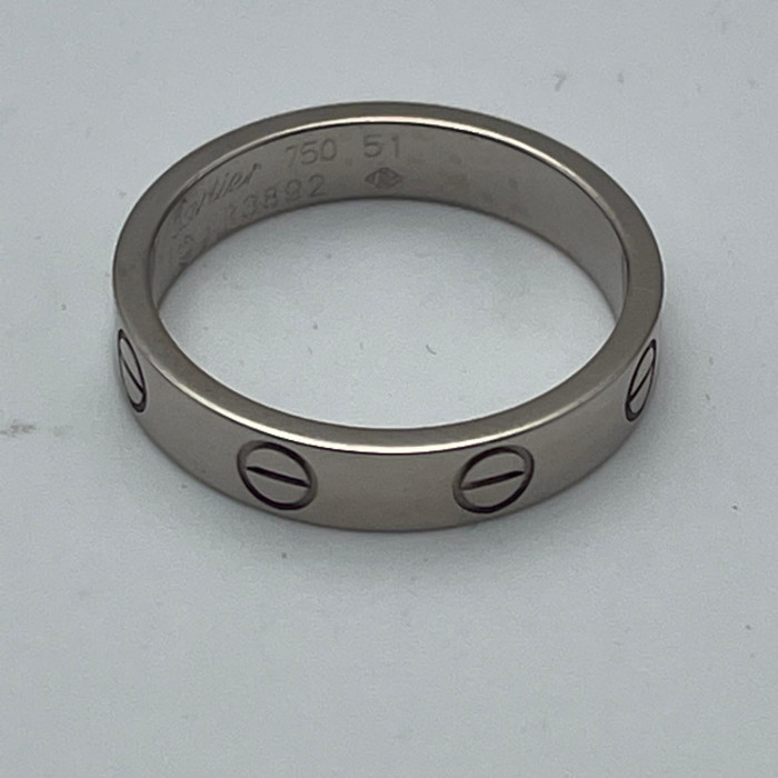 Cartier Mini Love Ring White Gold 18k Weight 3.9g Size 51