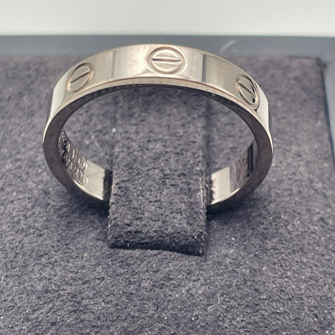 Cartier Mini Love Ring White Gold 18k Weight 3.9g Size 51