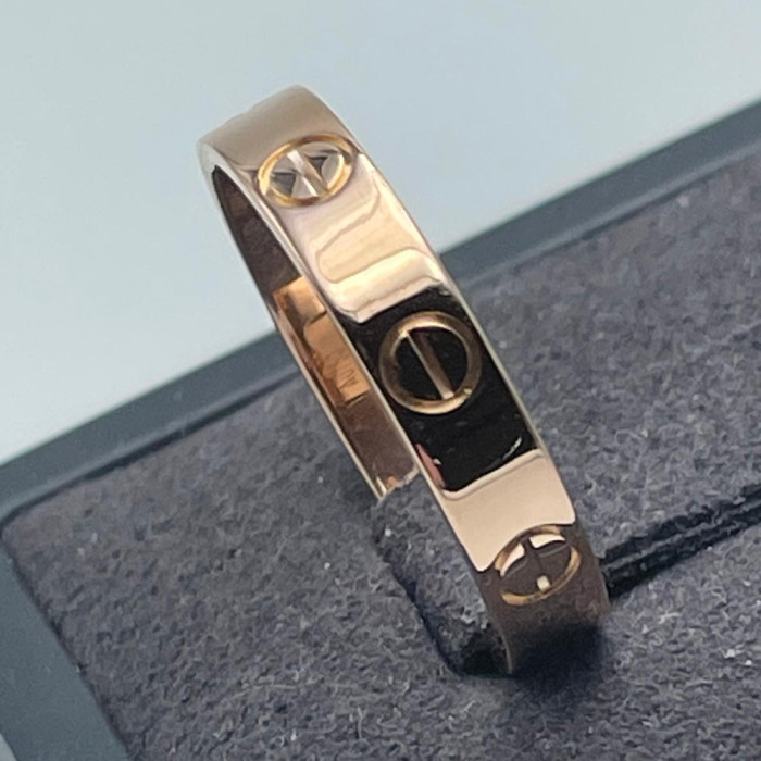 Cartier Bague Mini Love Or Rose 18k Poids 3.1g Taille 53