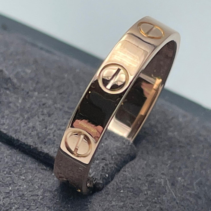 Cartier Mini Love Ring Pink Gold 18k Weight 3.1g Size 53