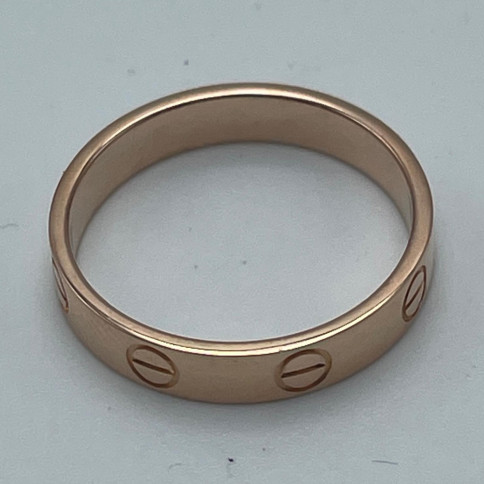 Cartier Bague Mini Love Or Rose 18k Poids 3.1g Taille 53