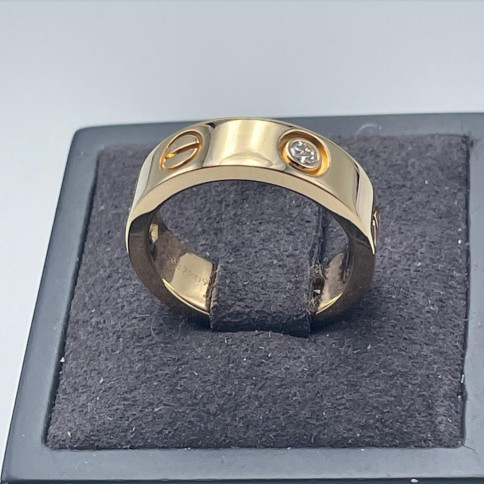 Cartier Love Ring Yellow Gold 18k Weight 8.4g Size 50