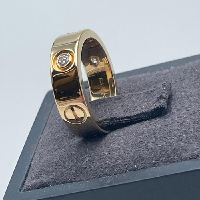 Cartier Bague Love Or Jaune 3 Diamants 18k Poids 8.4g Taille 50