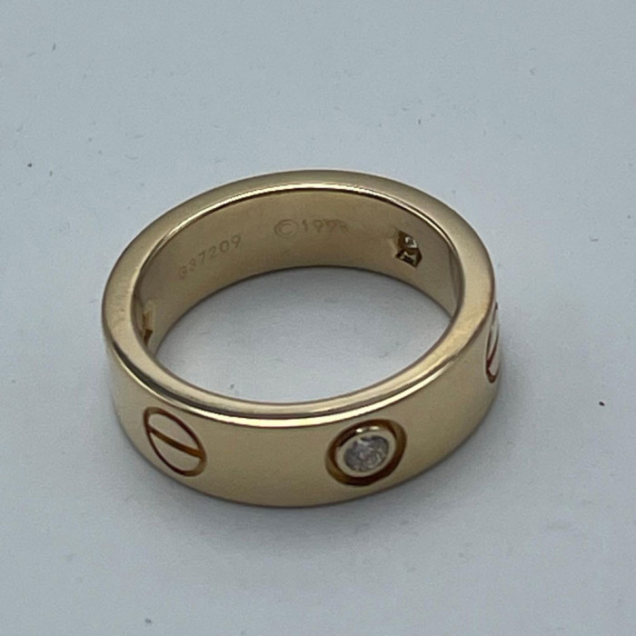 Cartier Bague Love Or Jaune 3 Diamants 18k Poids 8.4g Taille 50