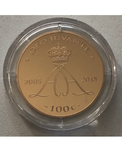 Monaco BE 2015 100 Euro Abert II Gold, Accueil, Monaco BE 2015 100 Euro Gold