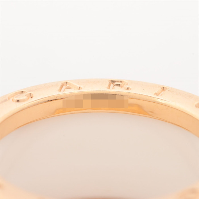 Bvlgari Ring B.Zero 1 Pink Gold Ceramic 18K Weight 11.0g Size 55
